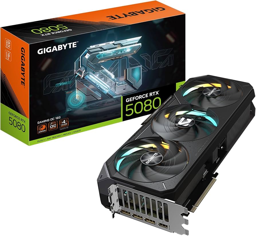 GIGABYTE GeForce RTX 5080 Gaming OC 16G Graphics Card