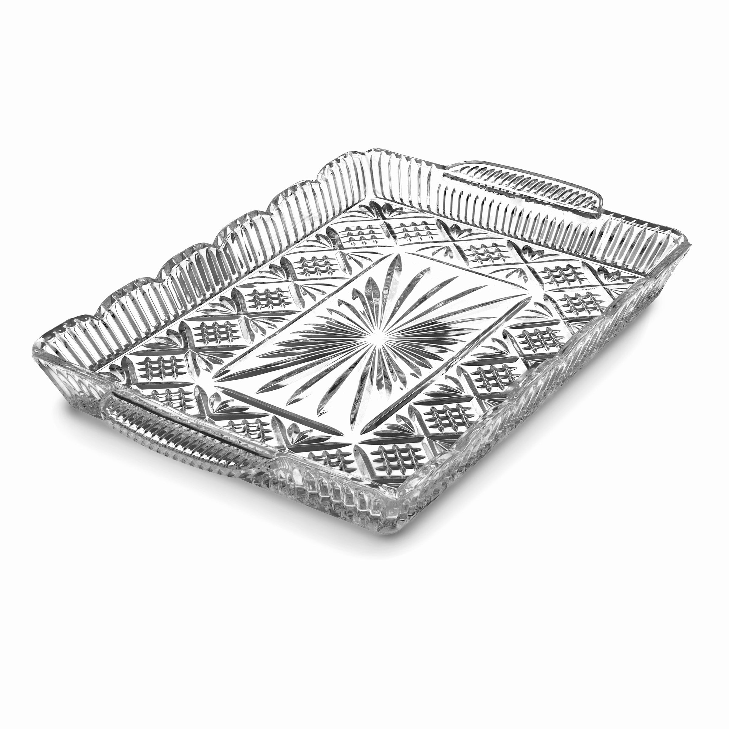Godinger Dublin Serving Tray, Serving Platter, for Appetizers, Desserts, Snacks & Fruit - 16" x 10.5"