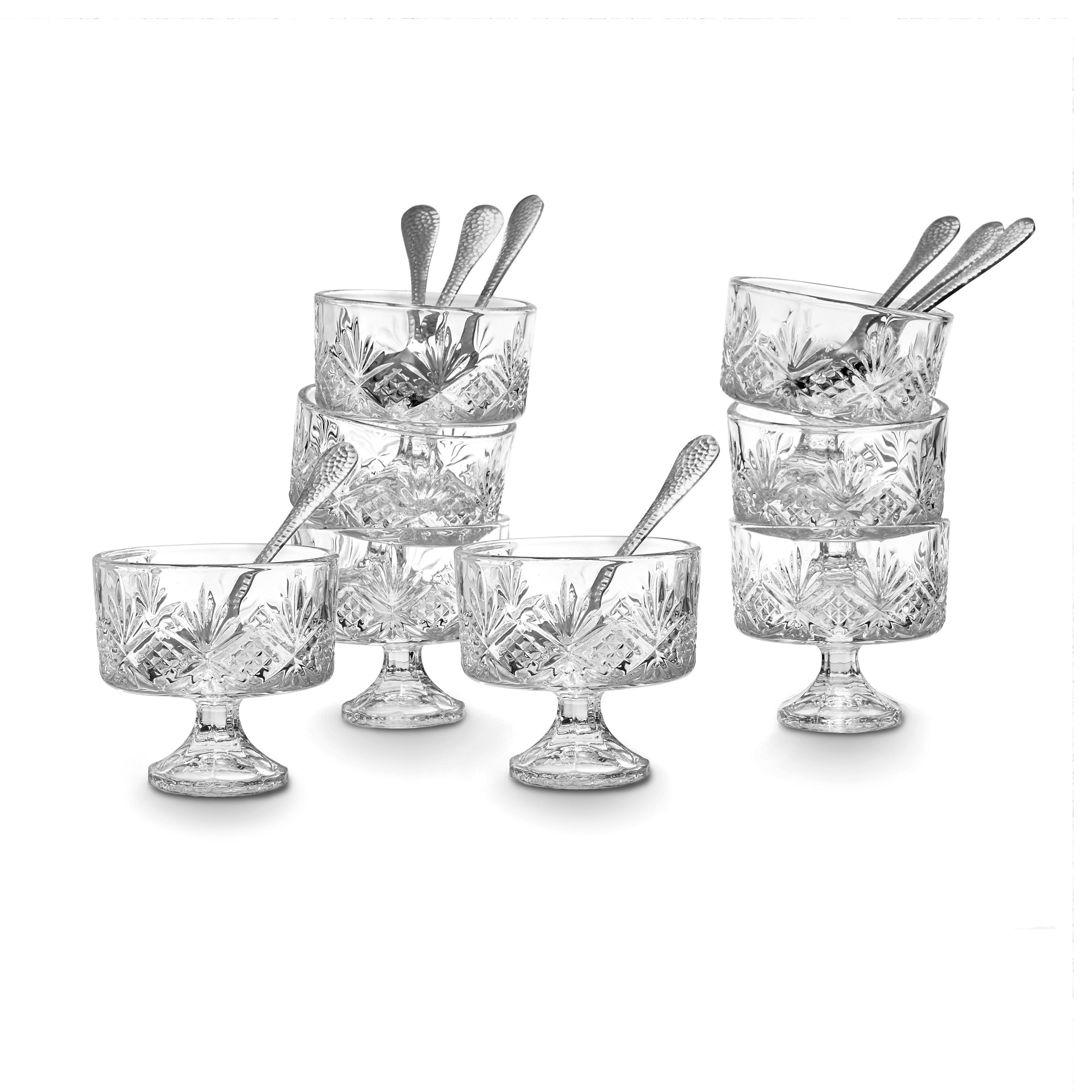 Godinger Glass Dublin Tasters Trifle, Custom, Clear, 16 Pc Set